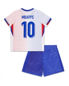 Francia Kylian Mbappe #10 Maglia Gara Trasferta Repliche Europei 2024 Bambino